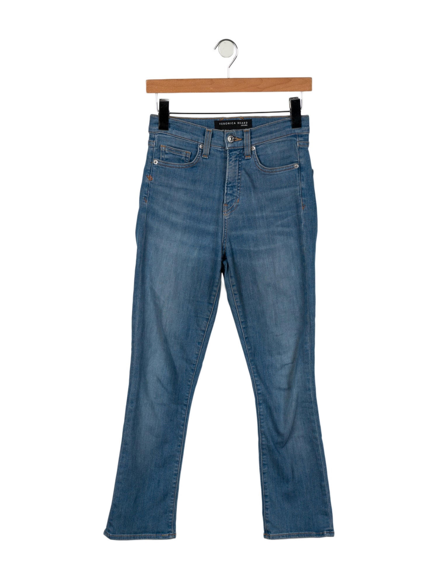 Veronica Beard High-Rise Straight Leg Jeans
