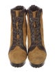 Veronica Beard Suede Printed Combat Boots