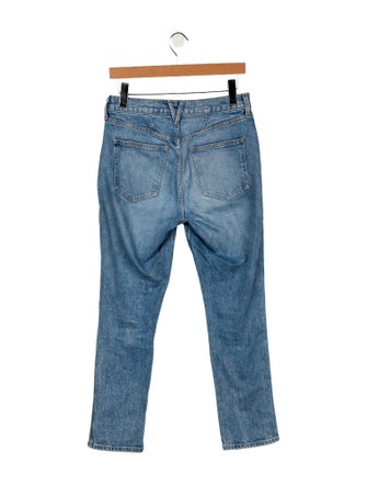 Veronica Beard Mid-Rise Straight Leg Jeans