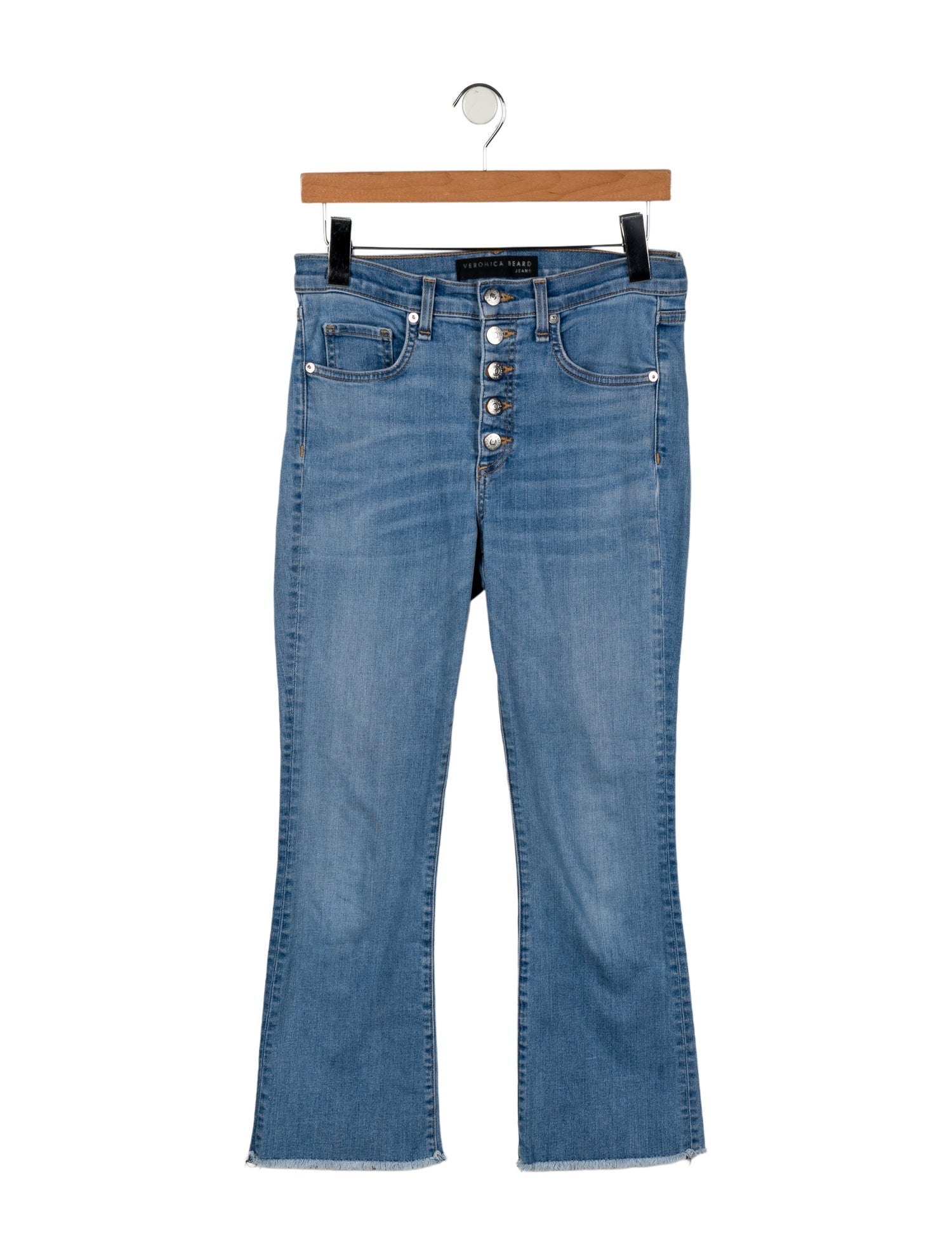Veronica Beard Mid-Rise Straight Leg Jeans