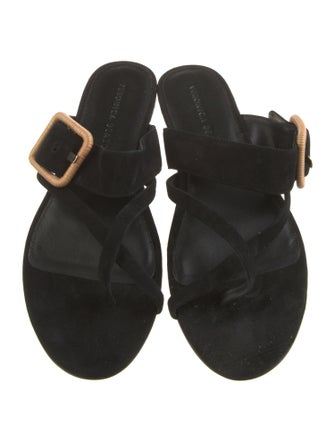 Veronica Beard Suede Flip Flops