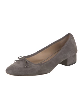 Veronica Beard Suede Bow Accents Pumps