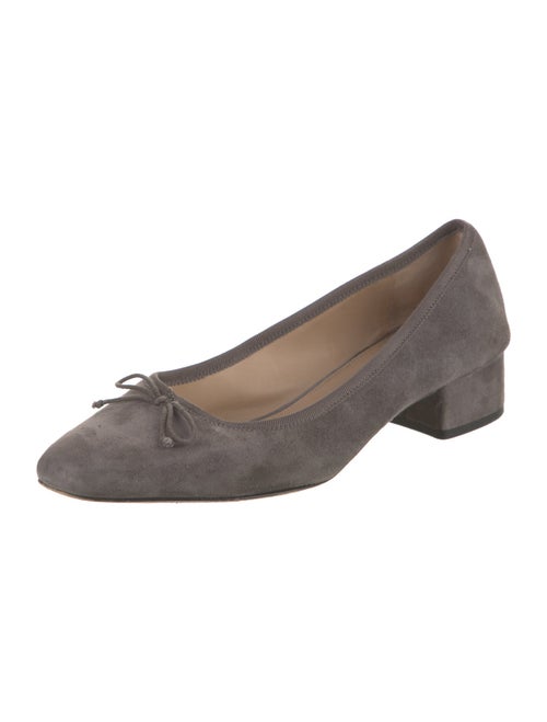 Veronica Beard Suede Bow Accents Pumps