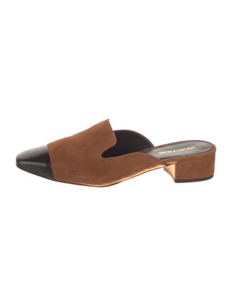 Veronica Beard Suede Printed Mules