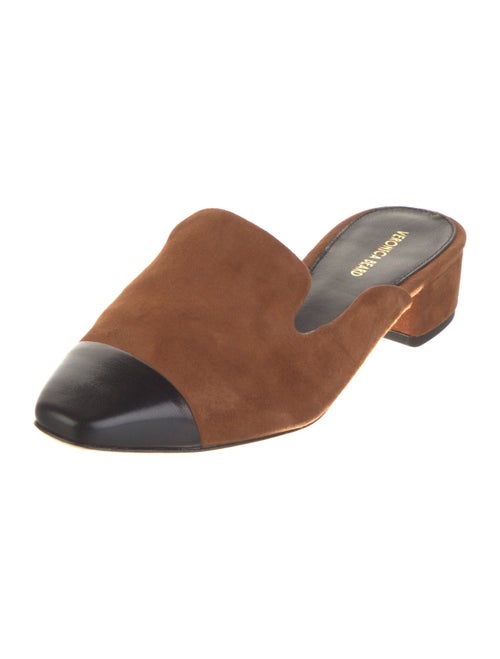 Veronica Beard Suede Printed Mules
