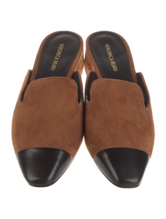 Veronica Beard Suede Printed Mules