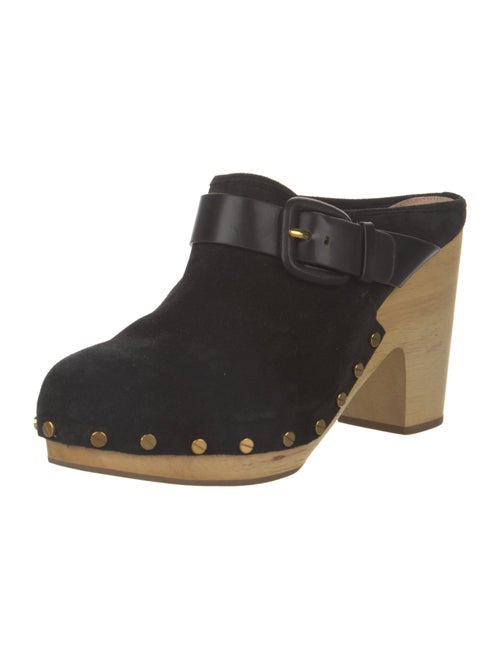 Veronica Beard Suede Studded Accents Mules