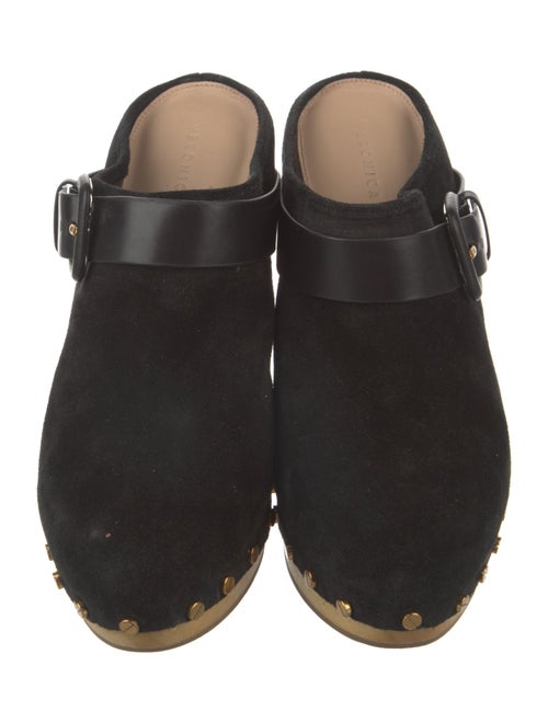Veronica Beard Suede Studded Accents Mules