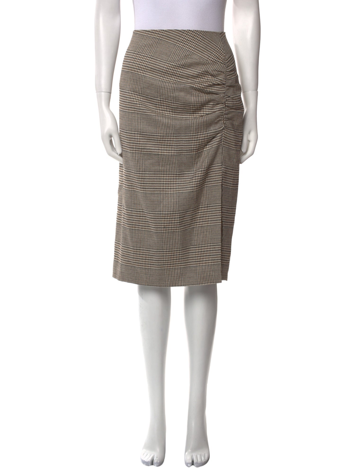 Veronica Beard Houndstooth Print Knee-Length Skirt