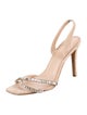 Veronica Beard Suede Crystal Embellishments Slingback Sandals