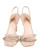 Veronica Beard Suede Crystal Embellishments Slingback Sandals