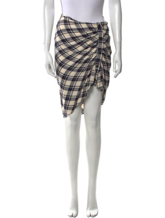 Veronica Beard Plaid Print Knee-Length Skirt
