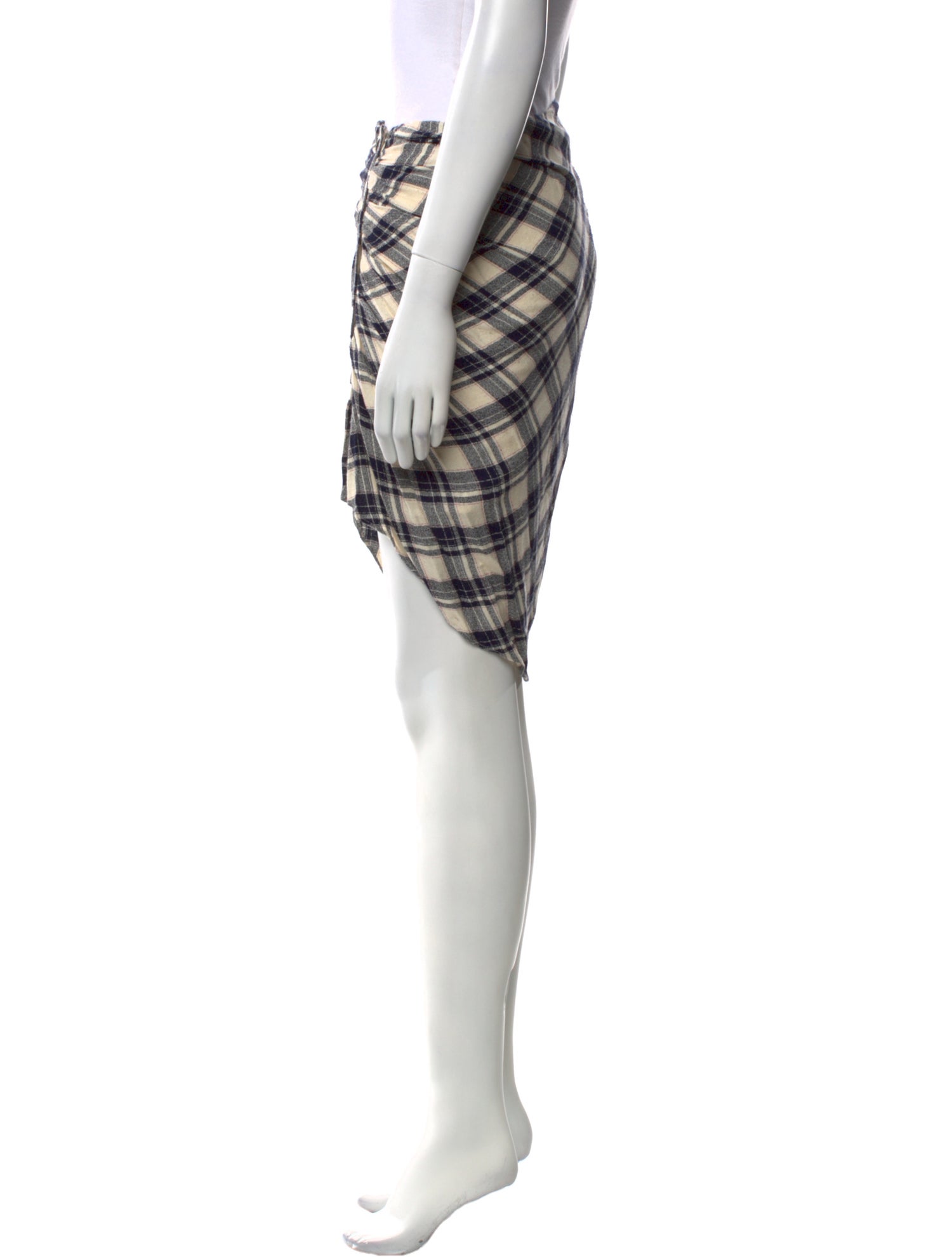 Veronica Beard Plaid Print Knee-Length Skirt