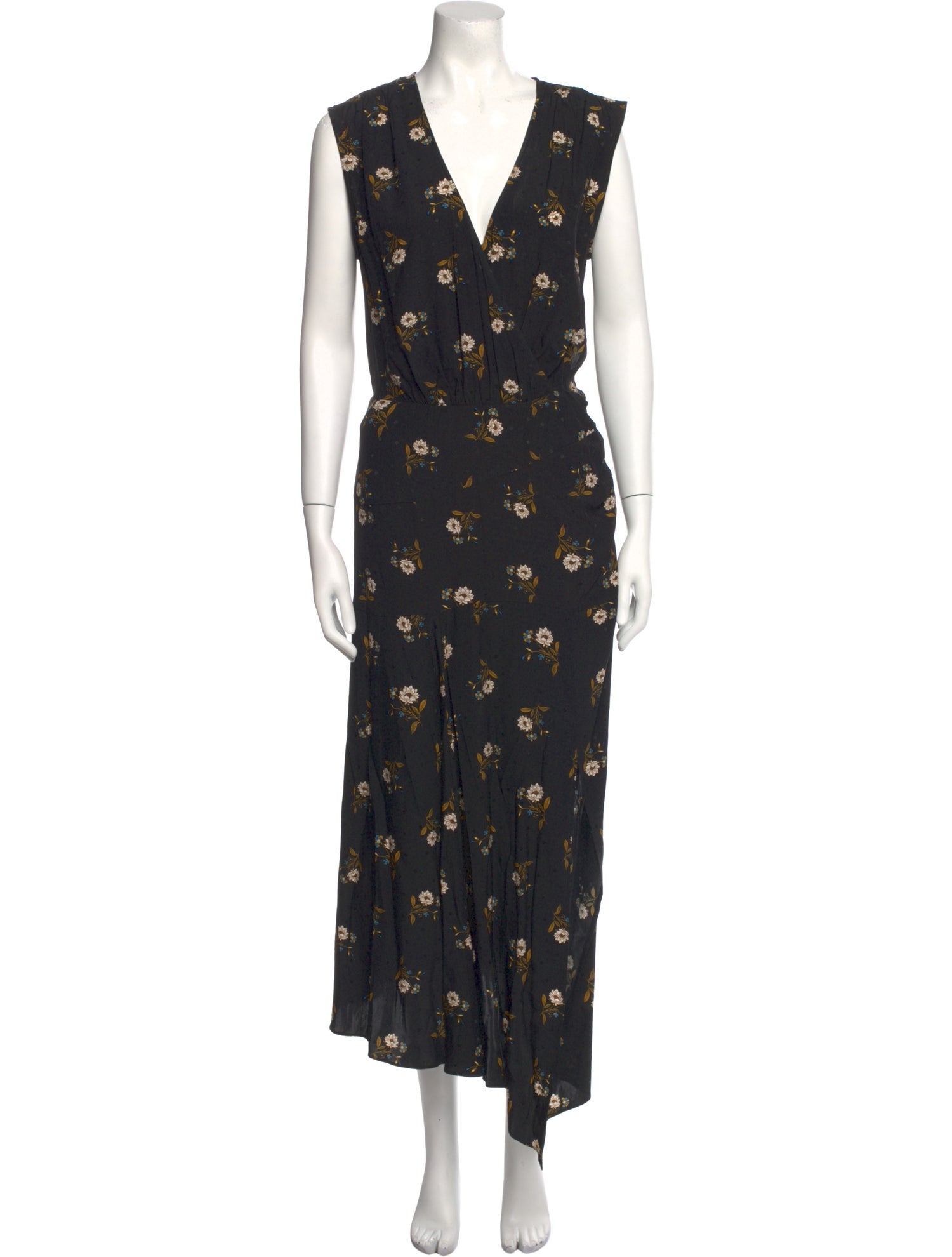 Veronica Beard Floral Print Long Dress