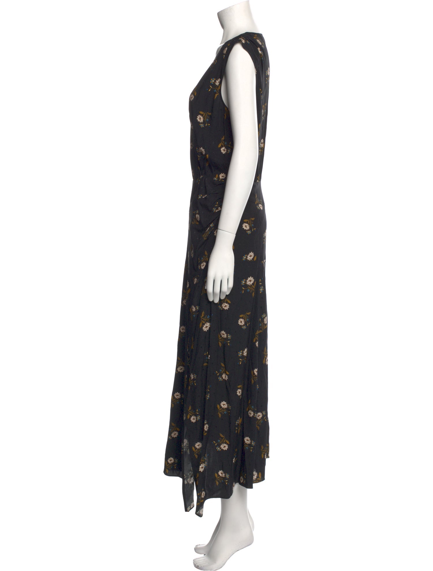 Veronica Beard Floral Print Long Dress