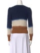 Veronica Beard Tie-Dye Print Plunge Neckline Sweater