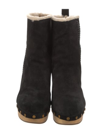 Veronica Beard Suede Studded Accents Boots