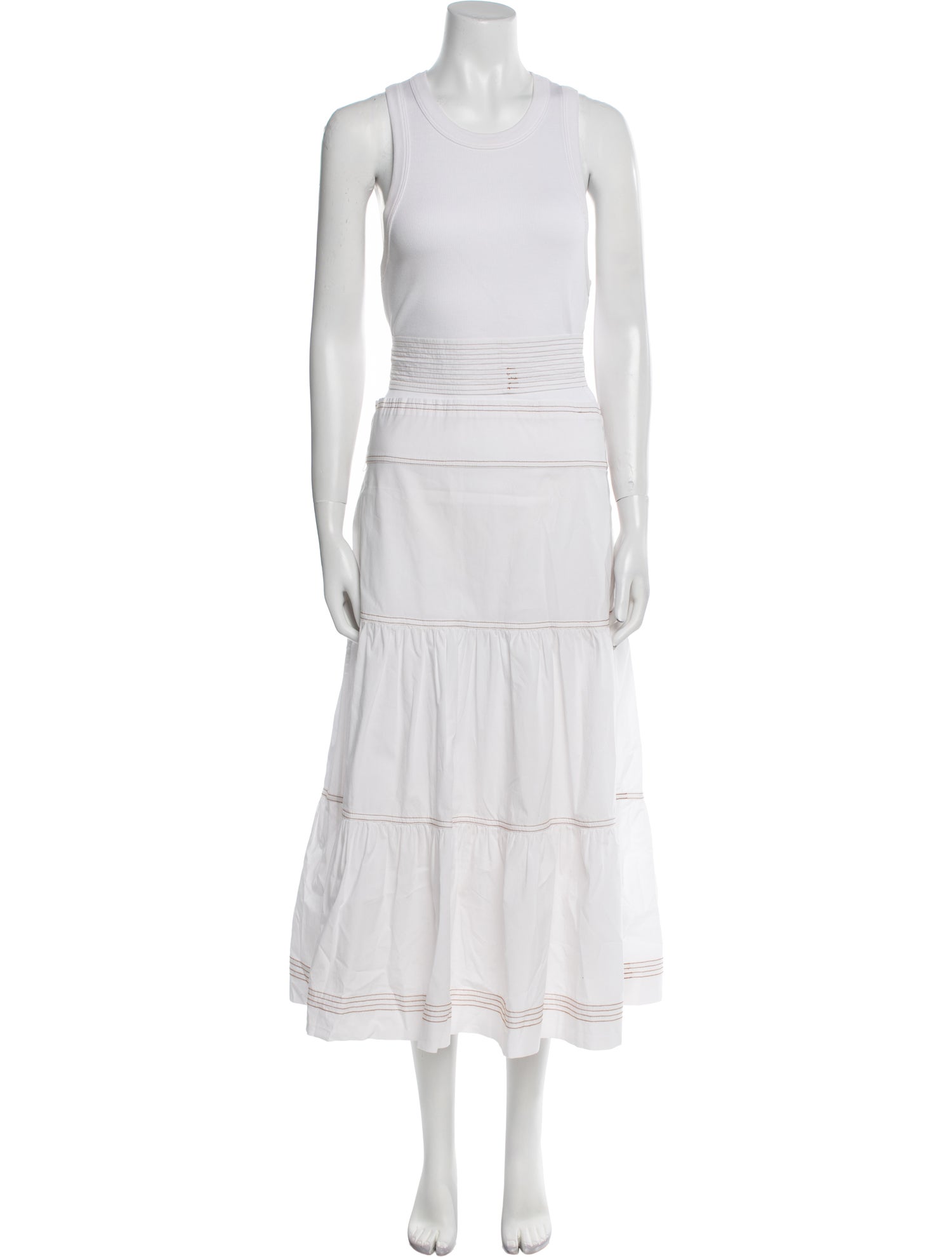 Veronica Beard Scoop Neck Midi Length Dress