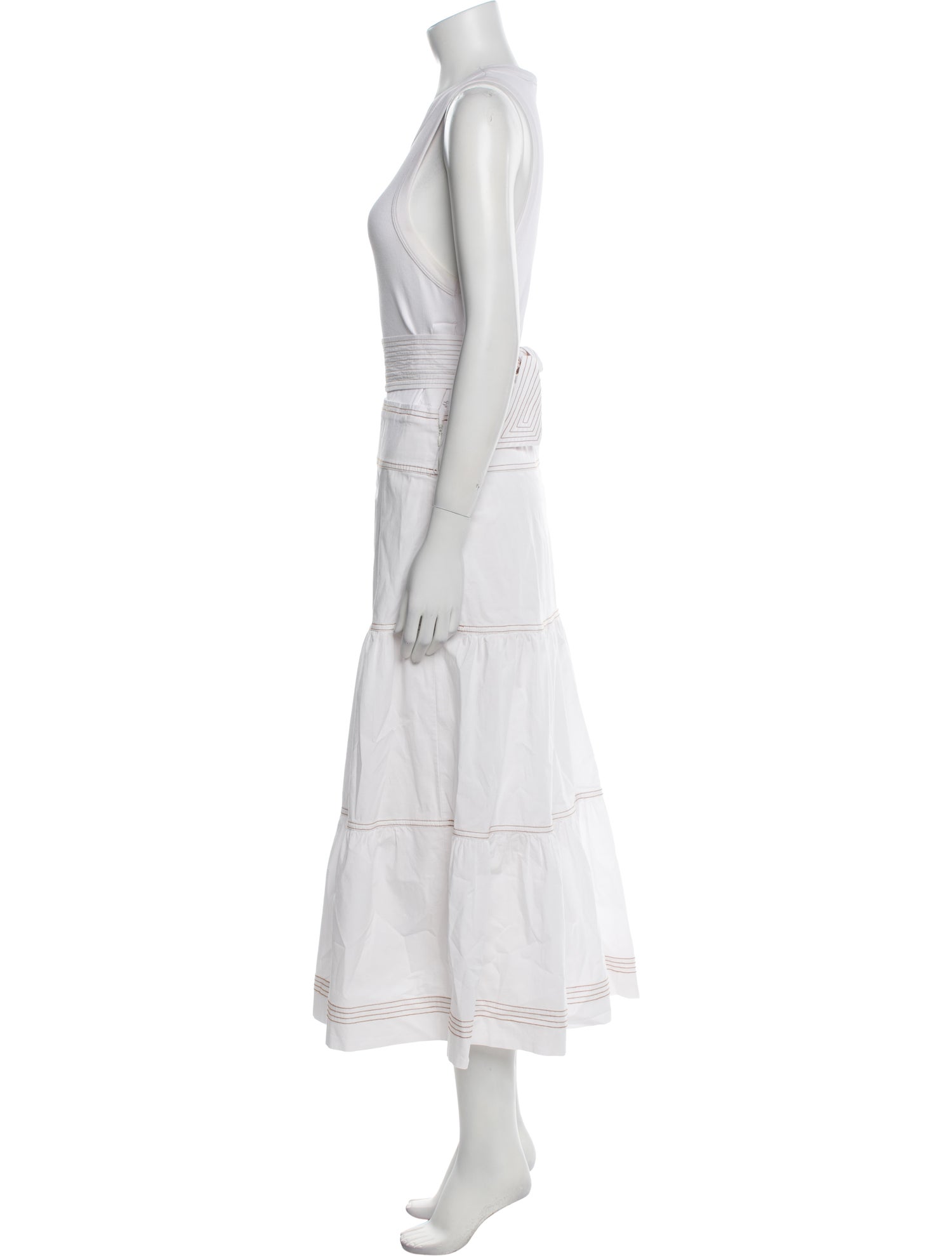 Veronica Beard Scoop Neck Midi Length Dress