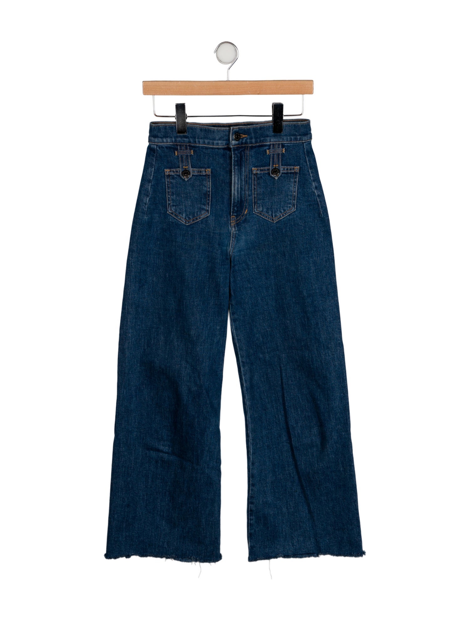 Veronica Beard High-Rise Wide Leg Jeans