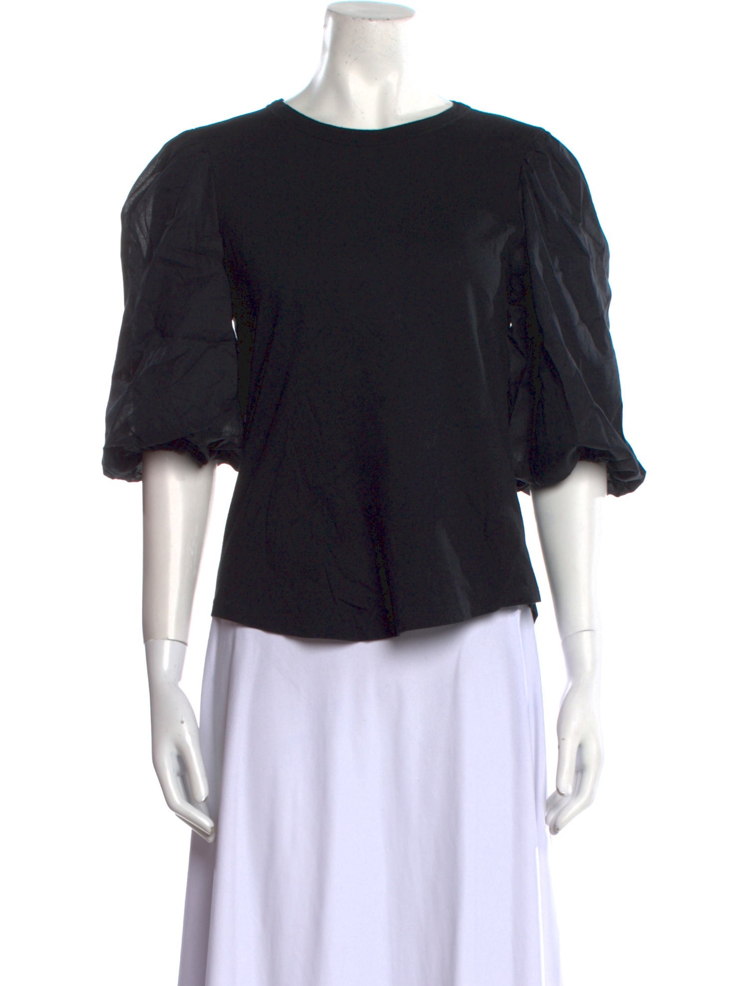 Veronica Beard Crew Neck Three-Quarter Sleeve Top