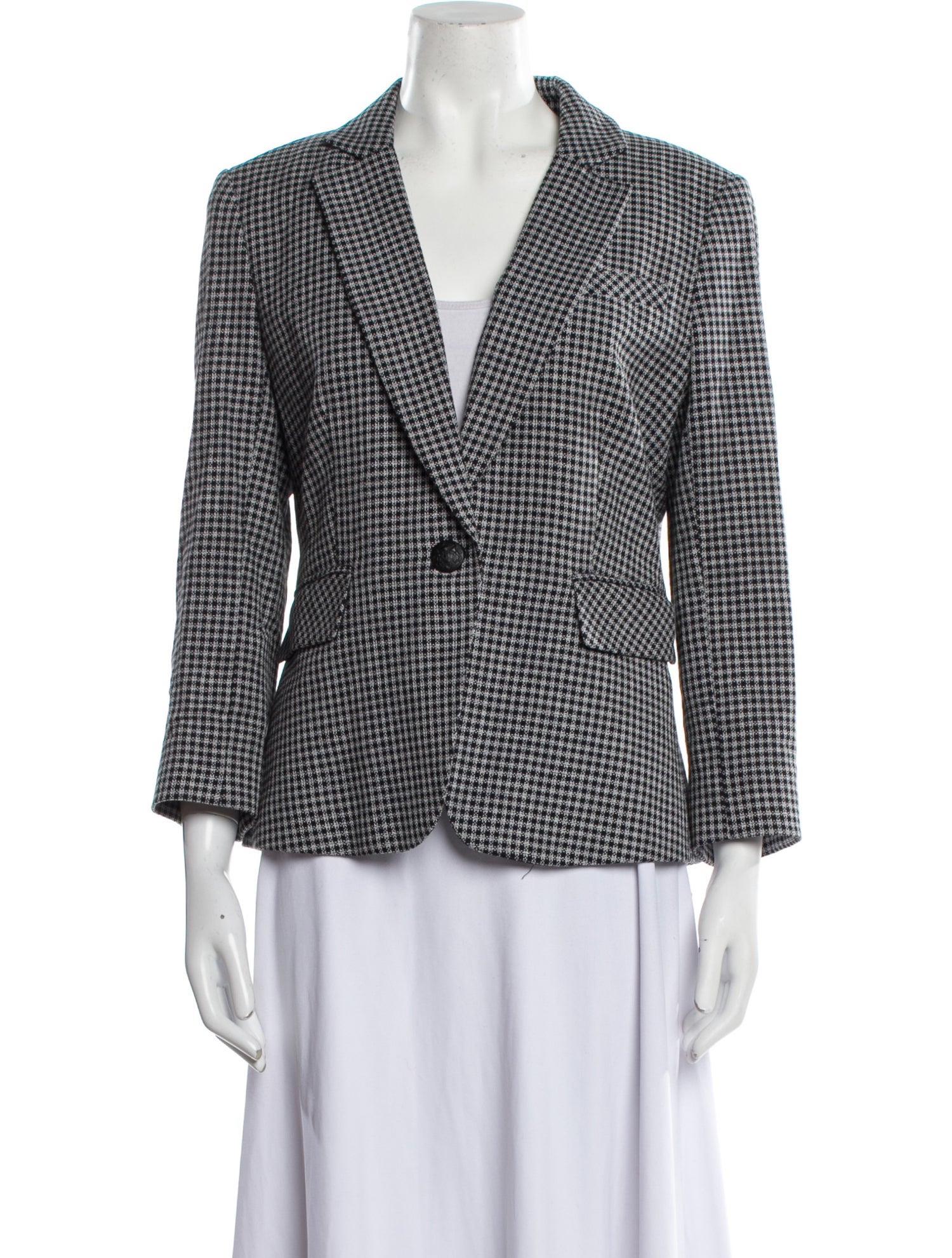 Veronica Beard Plaid Print Blazer