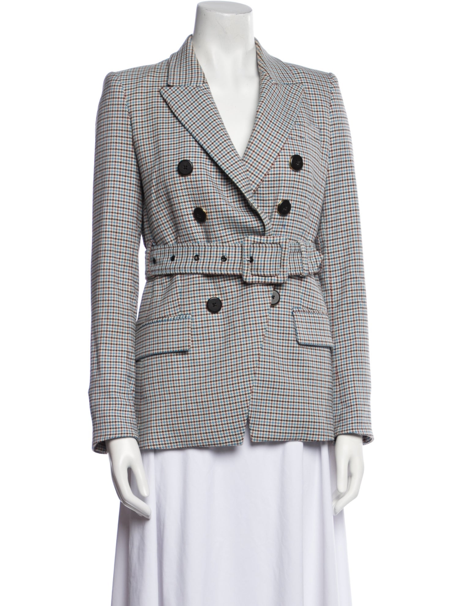 Veronica Beard Plaid Print Blazer