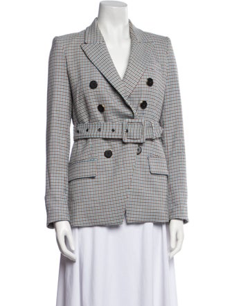 Veronica Beard Plaid Print Blazer