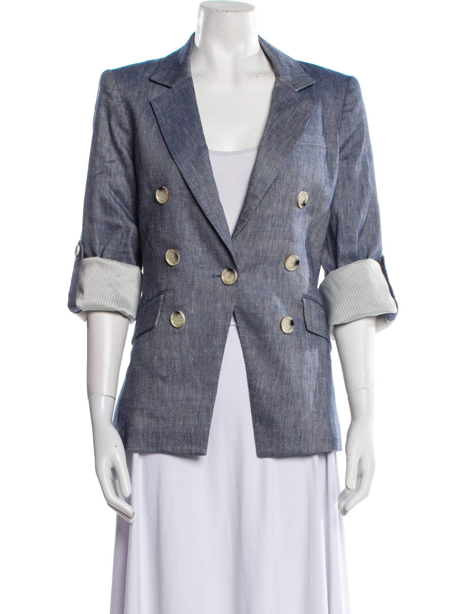 Veronica Beard Linen Printed Blazer