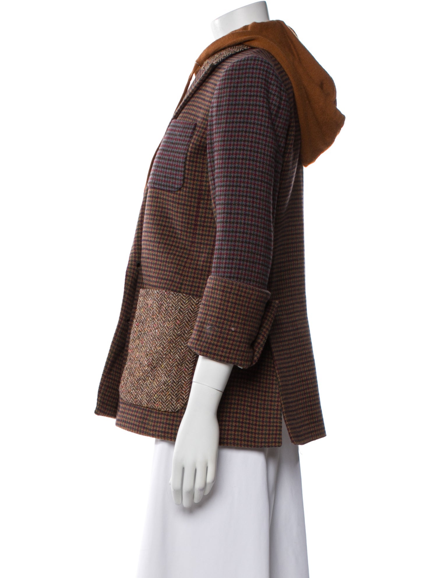 Veronica Beard Merino Wool Houndstooth Print Blazer