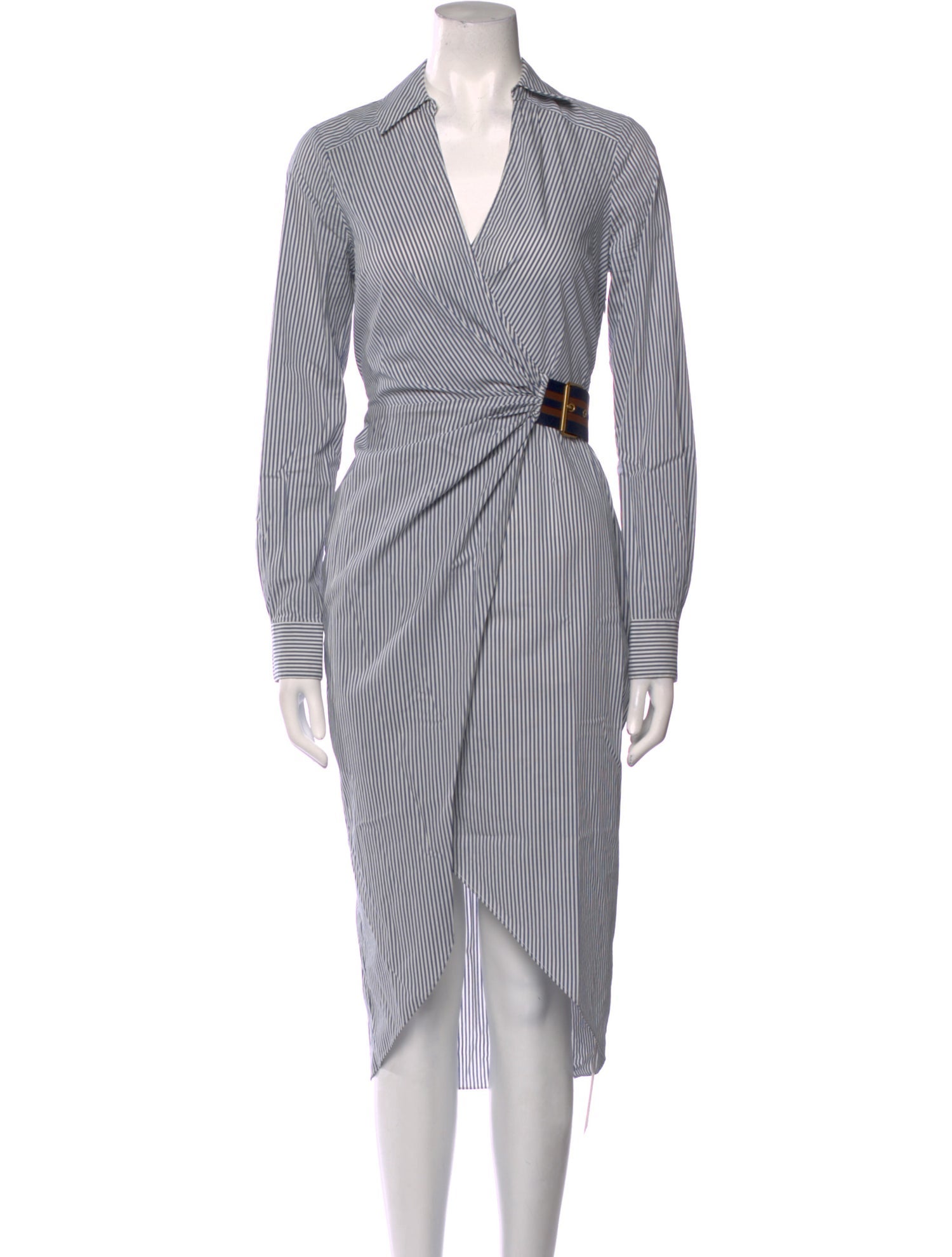 Veronica Beard Striped Midi Length Dress