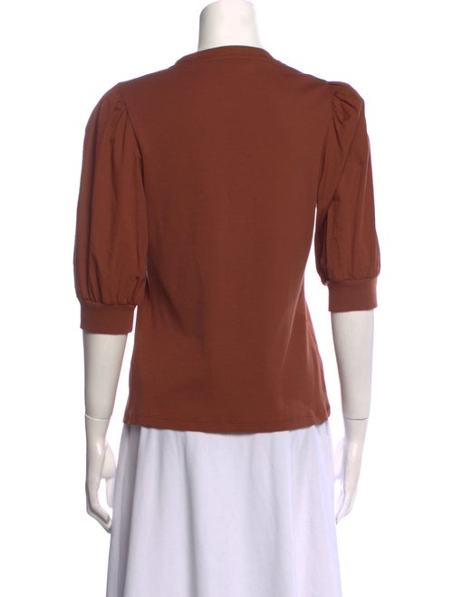 Veronica Beard V-Neck Three-Quarter Sleeve Polo