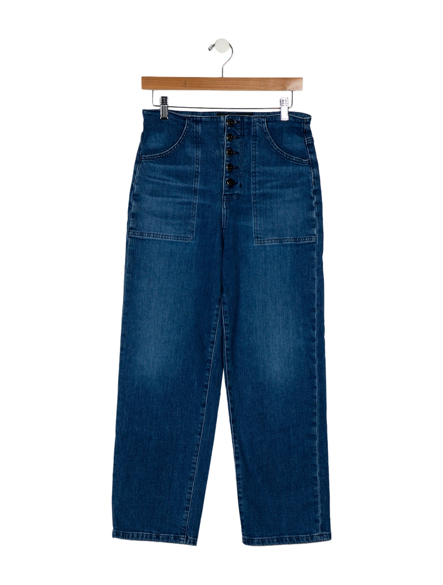 Veronica Beard High-Rise Straight Leg Jeans