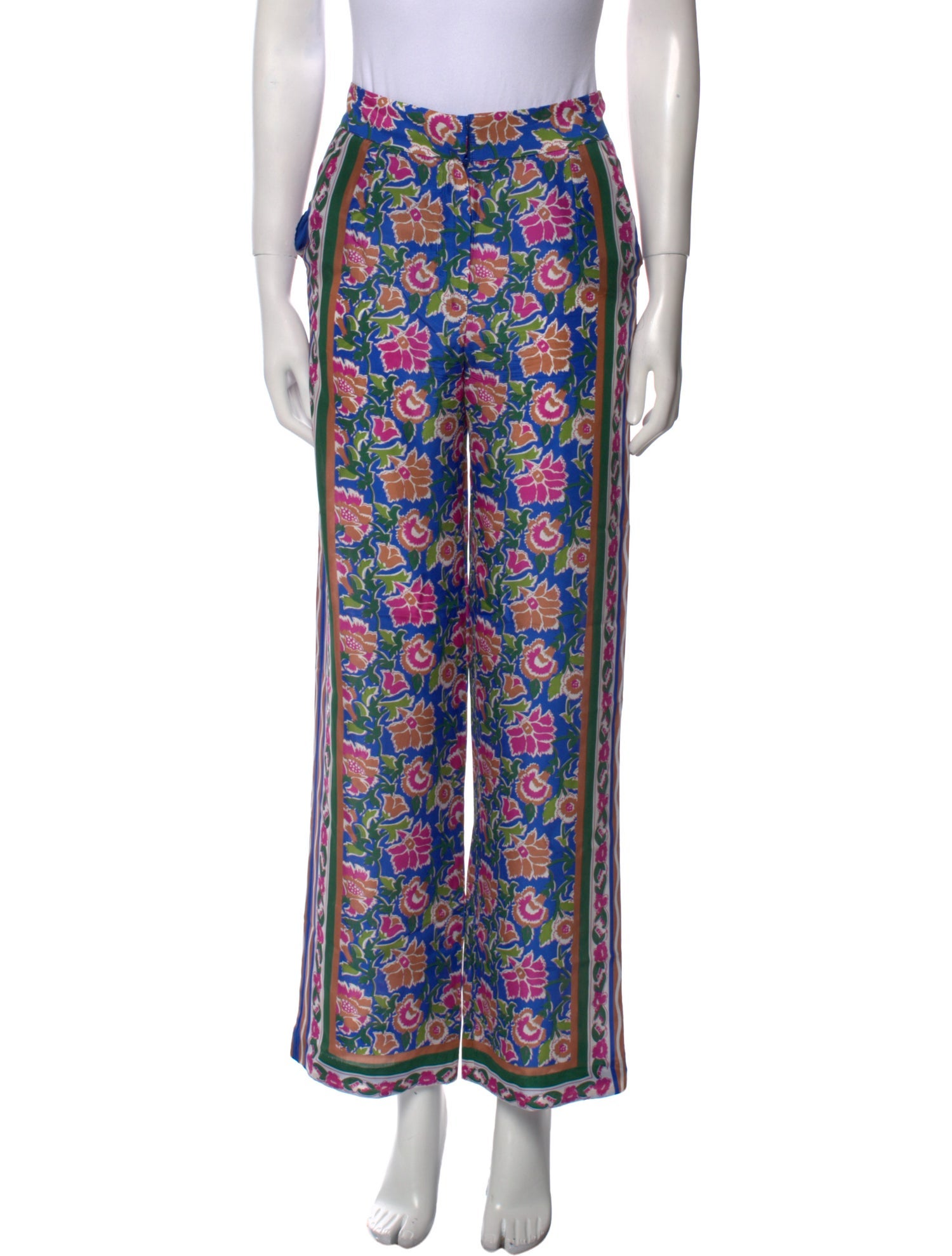 Veronica Beard Silk Wide Leg Pants