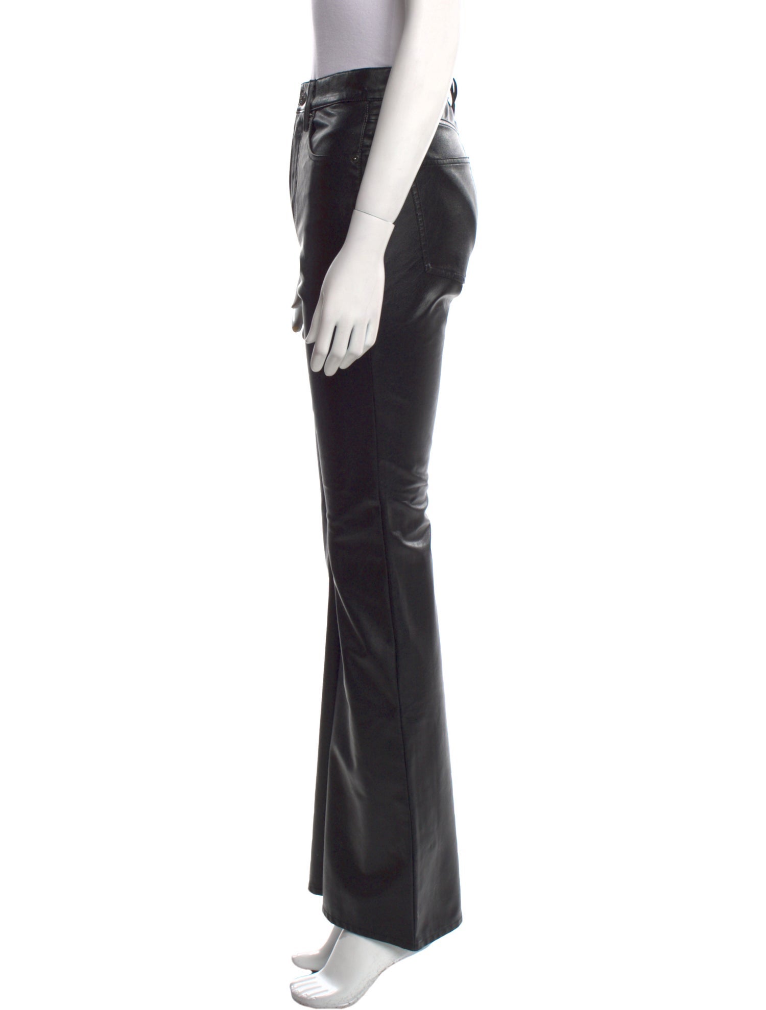Veronica Beard Leather Wide Leg Pants