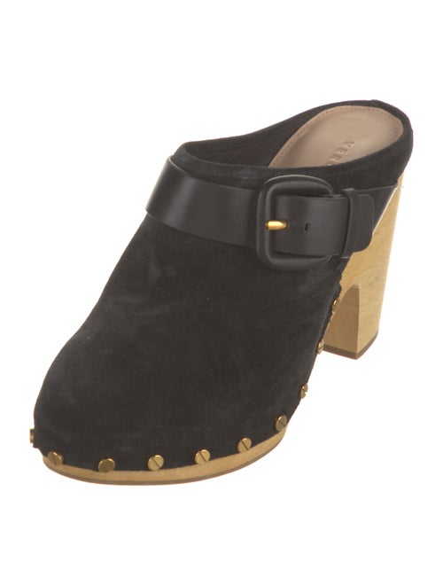 Veronica Beard Suede Studded Accents Mules