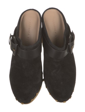 Veronica Beard Suede Studded Accents Mules