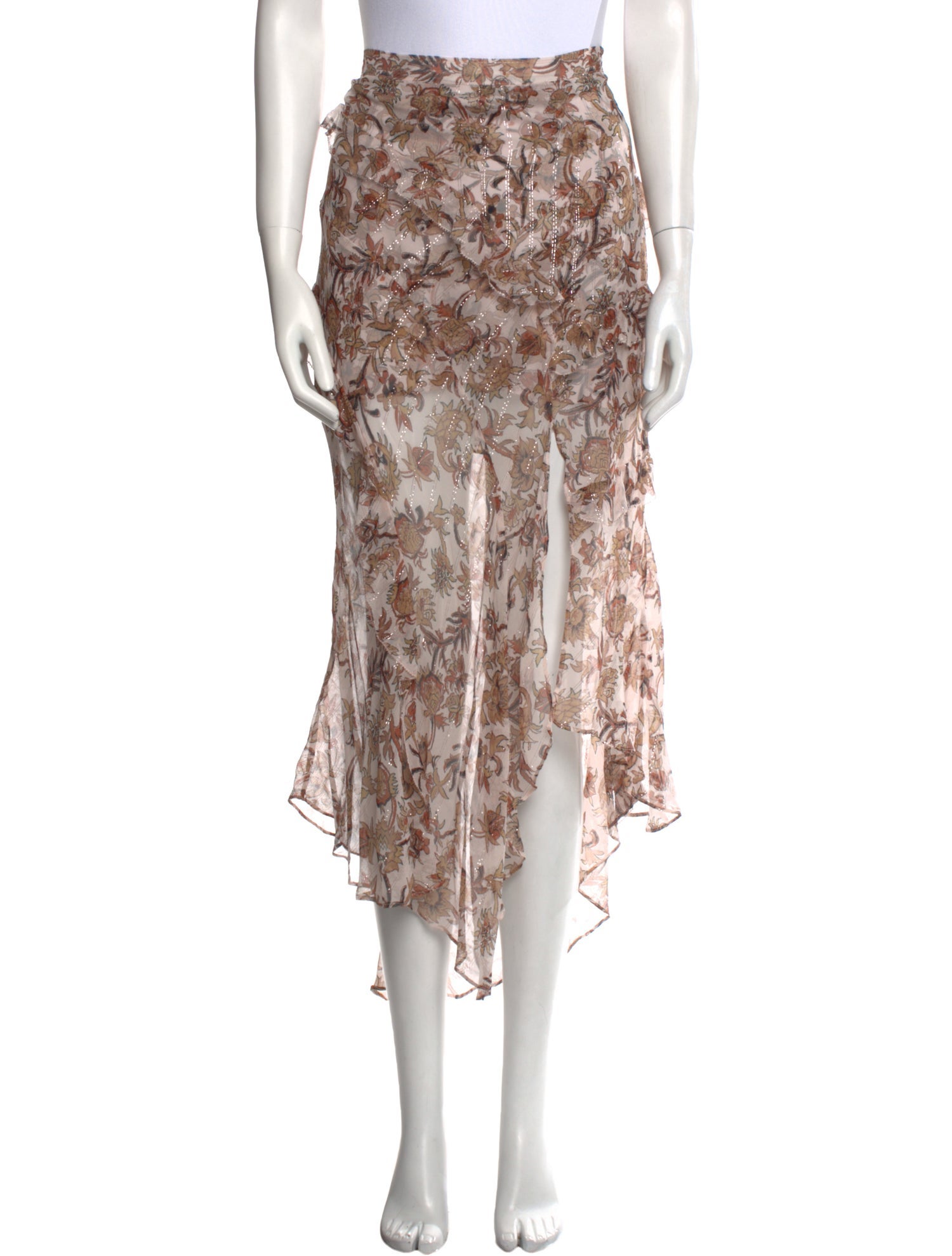 Veronica Beard Silk Midi Length Skirt