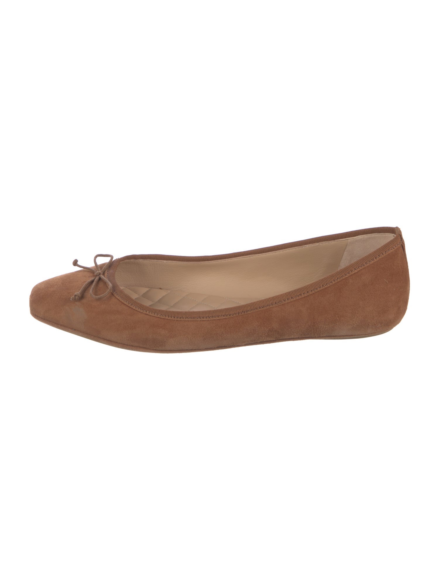 Veronica Beard Suede Bow Accents Ballet Flats