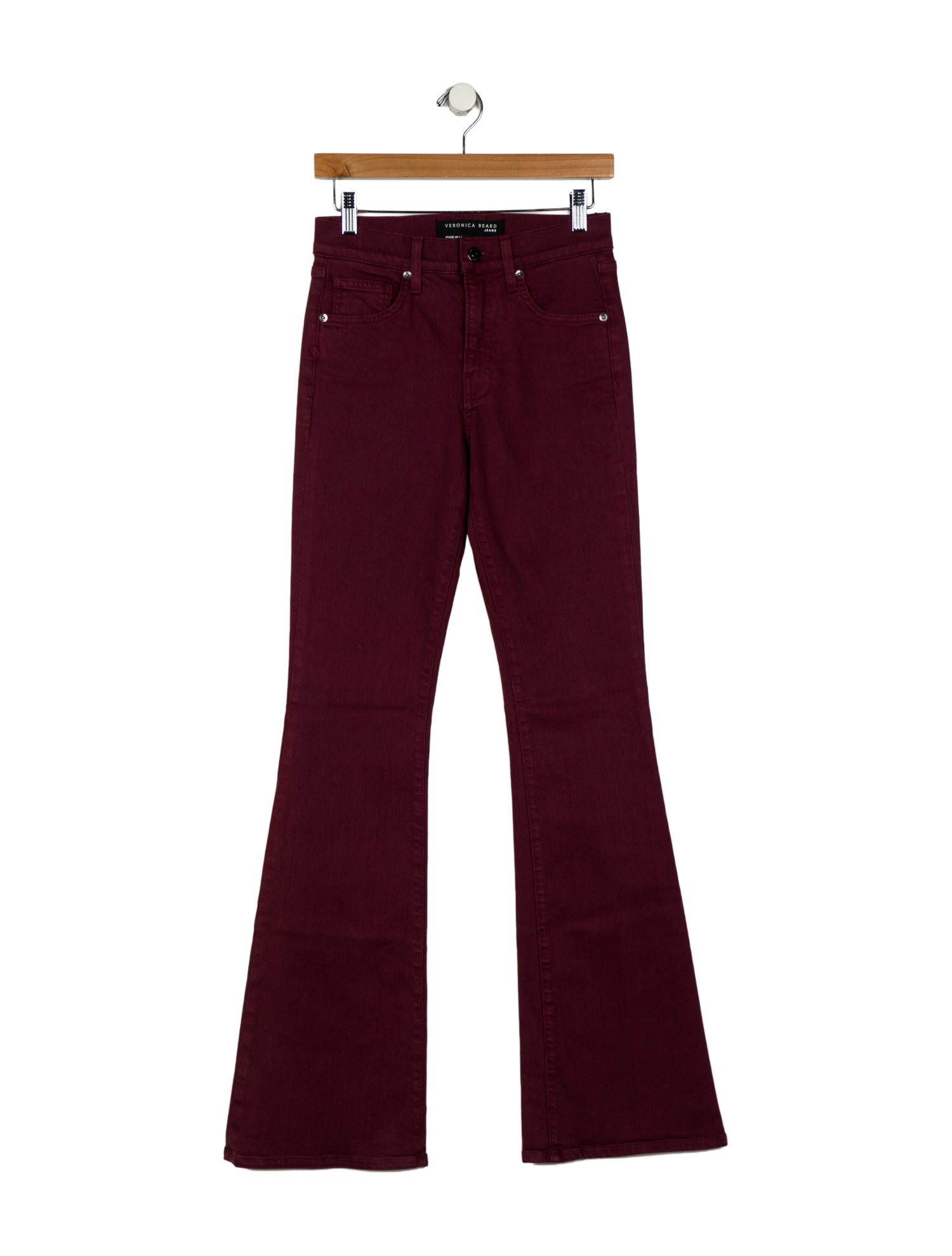 Veronica Beard Mid-Rise Wide Leg Jeans
