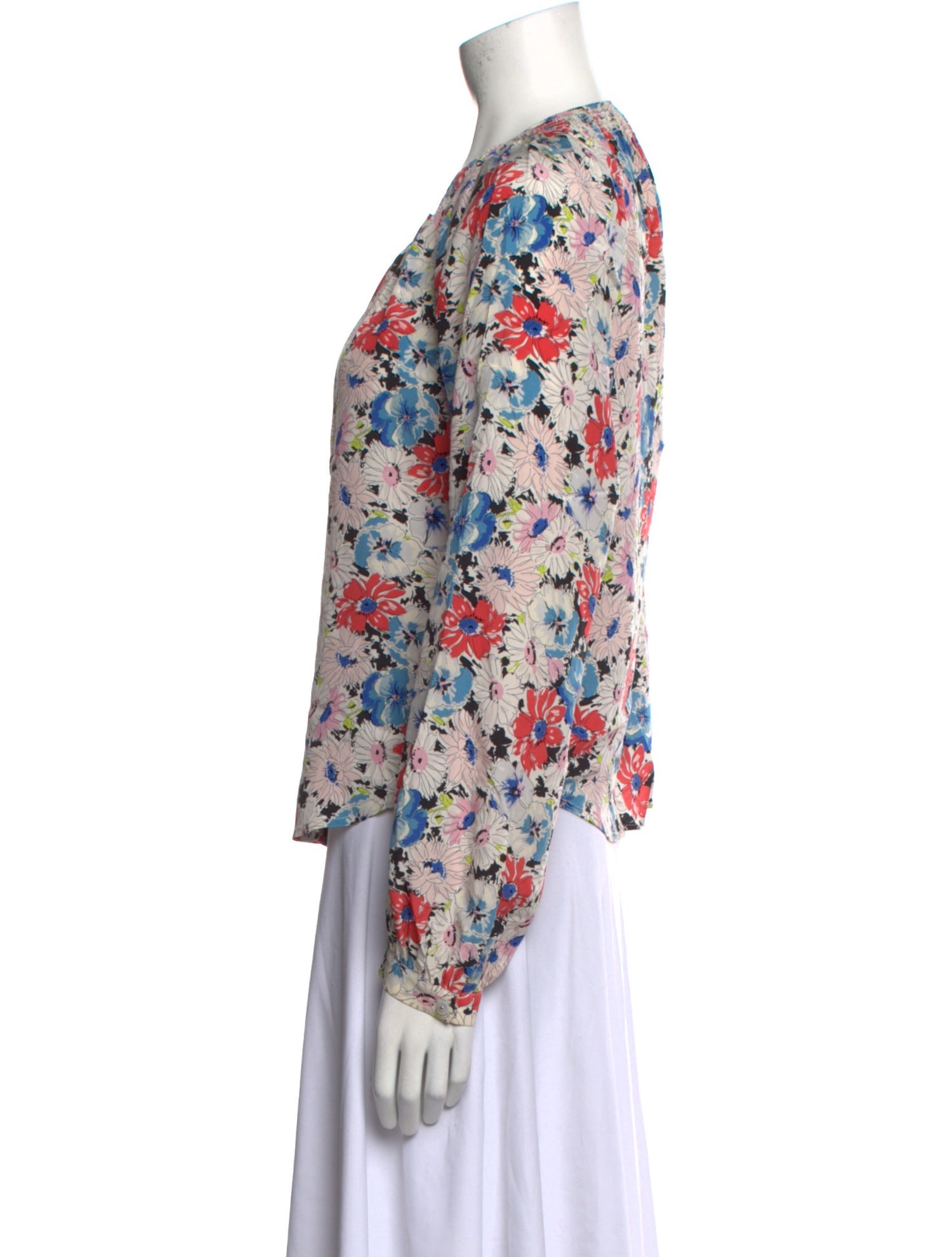 Veronica Beard Silk Floral Print Blouse