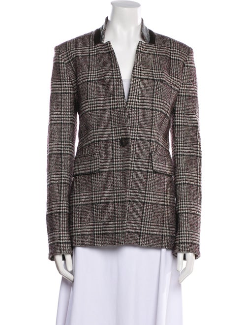 Veronica Beard Wool Plaid Print Blazer