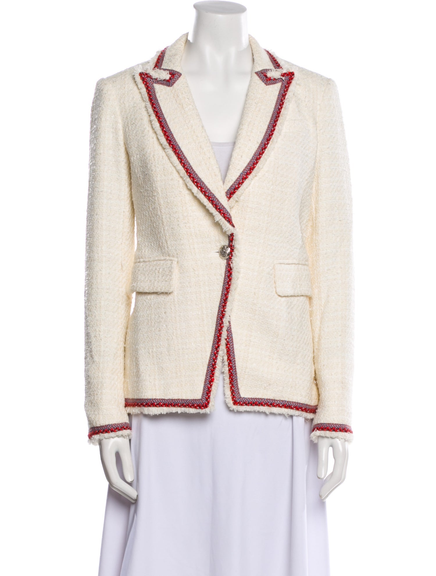 Veronica Beard Tweed Pattern Blazer