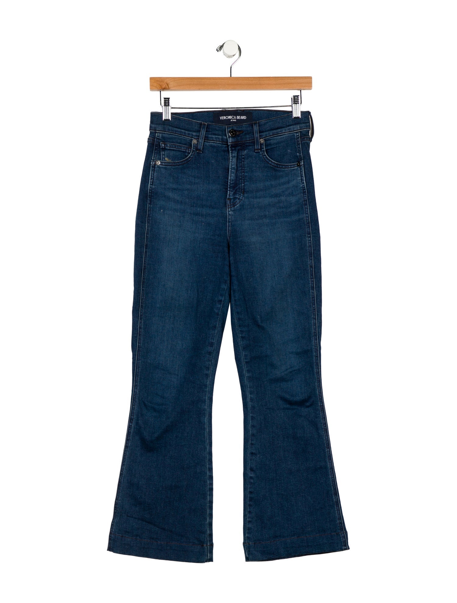 Veronica Beard Mid-Rise Wide Leg Jeans