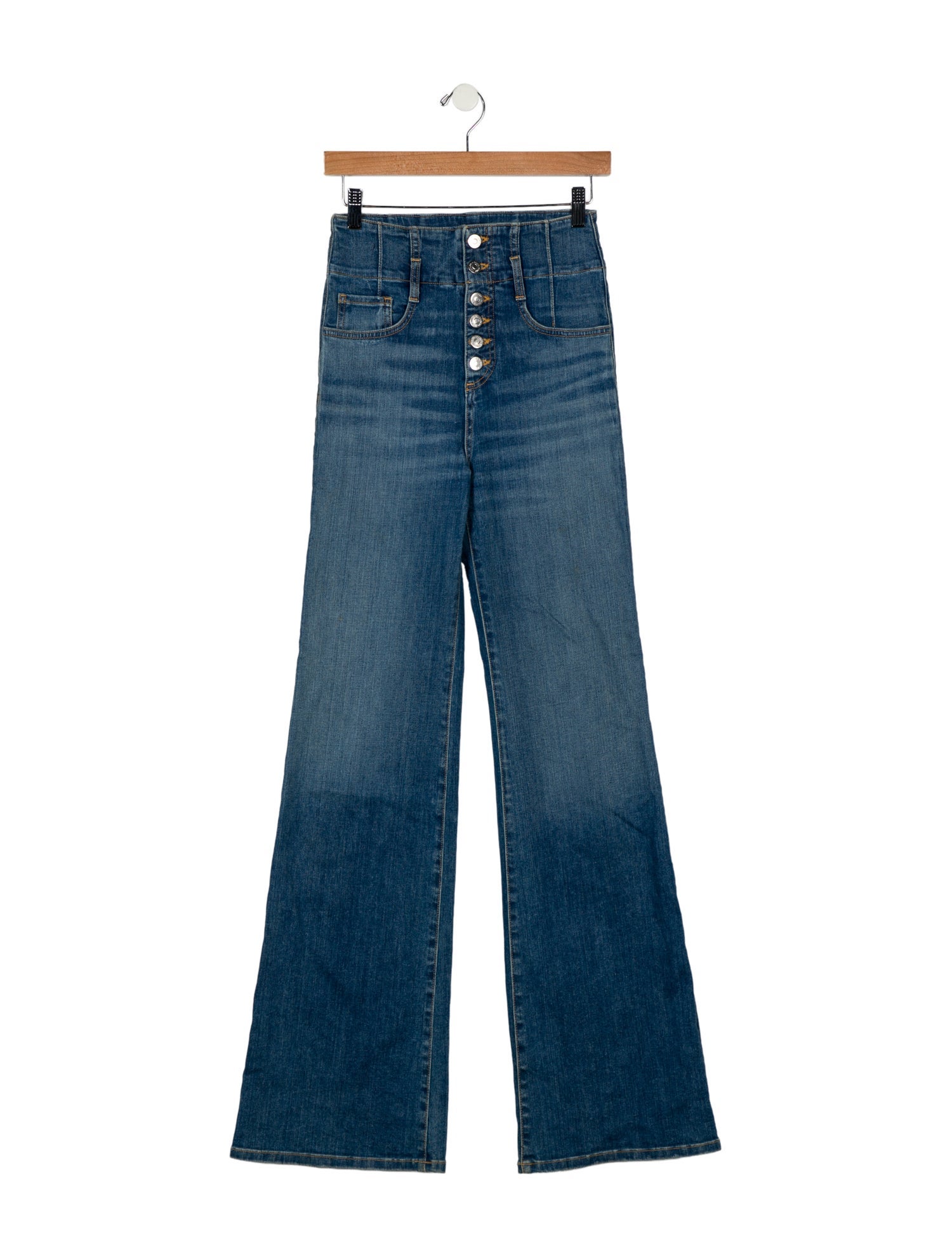 Veronica Beard High-Rise Wide Leg Jeans