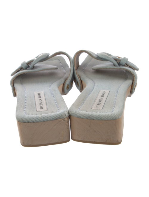 Veronica Beard Denim Studded Accents Slides