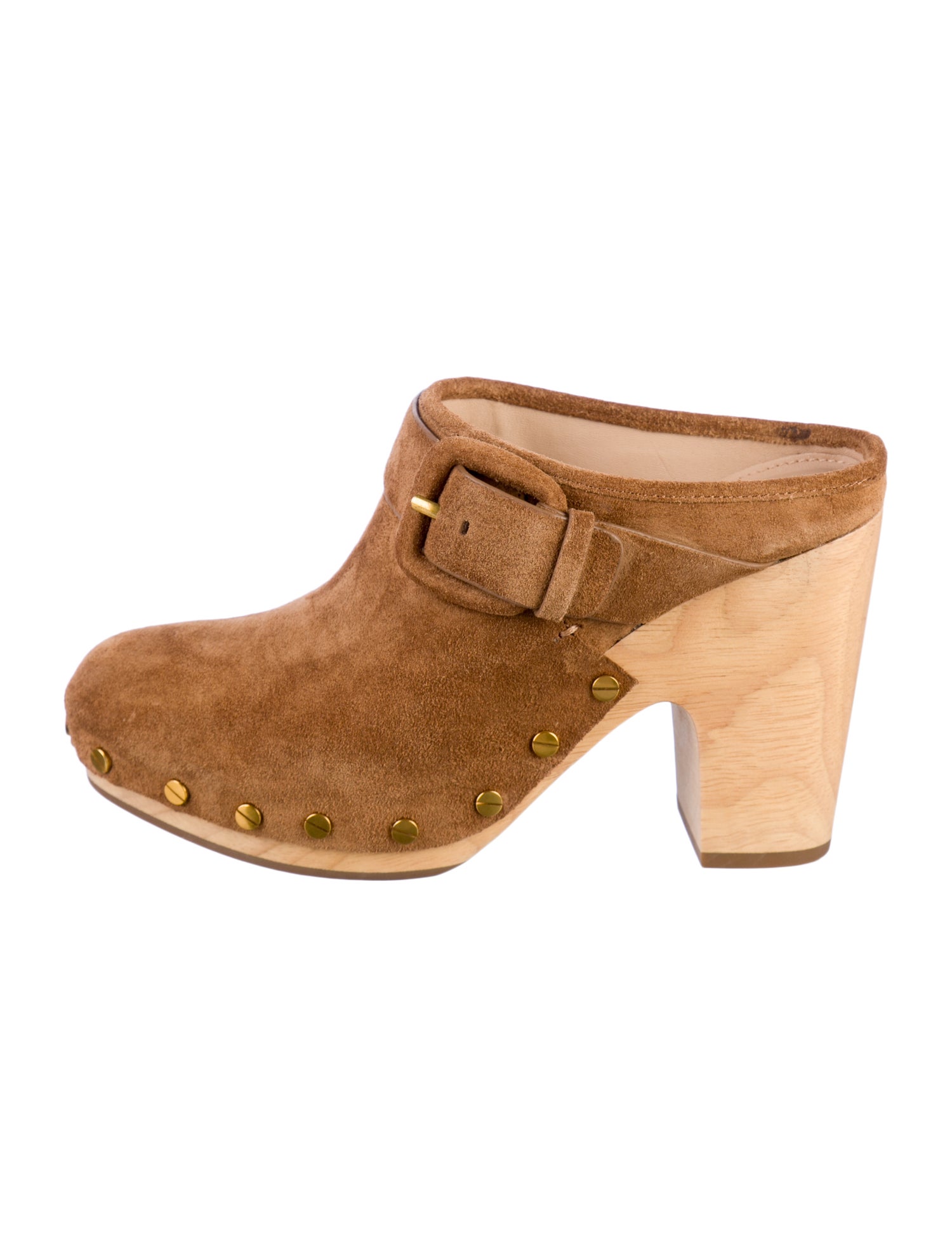 Veronica Beard Suede Studded Accents Mules