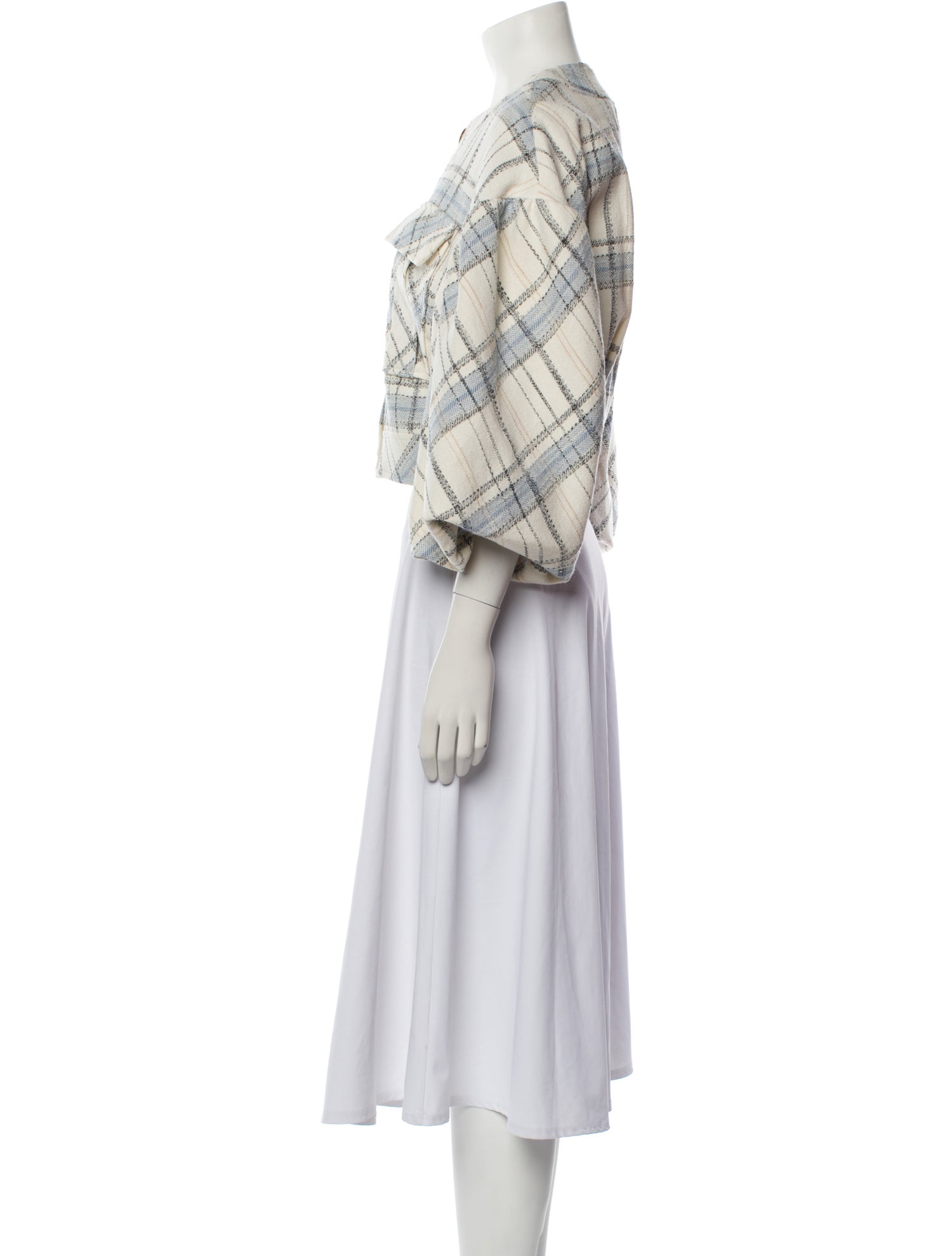Veronica Beard Plaid Print Bolero