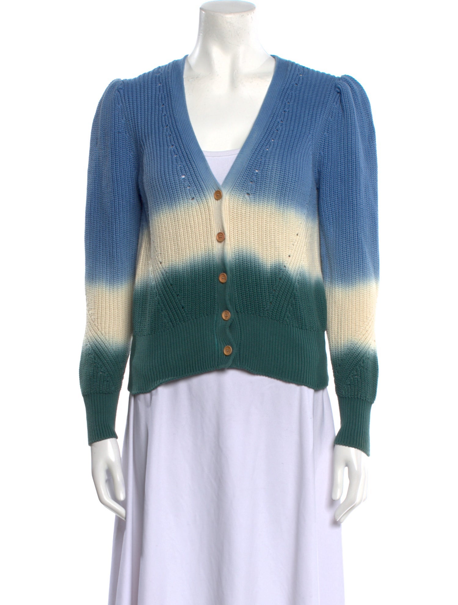 Veronica Beard Striped V-Neck Sweater