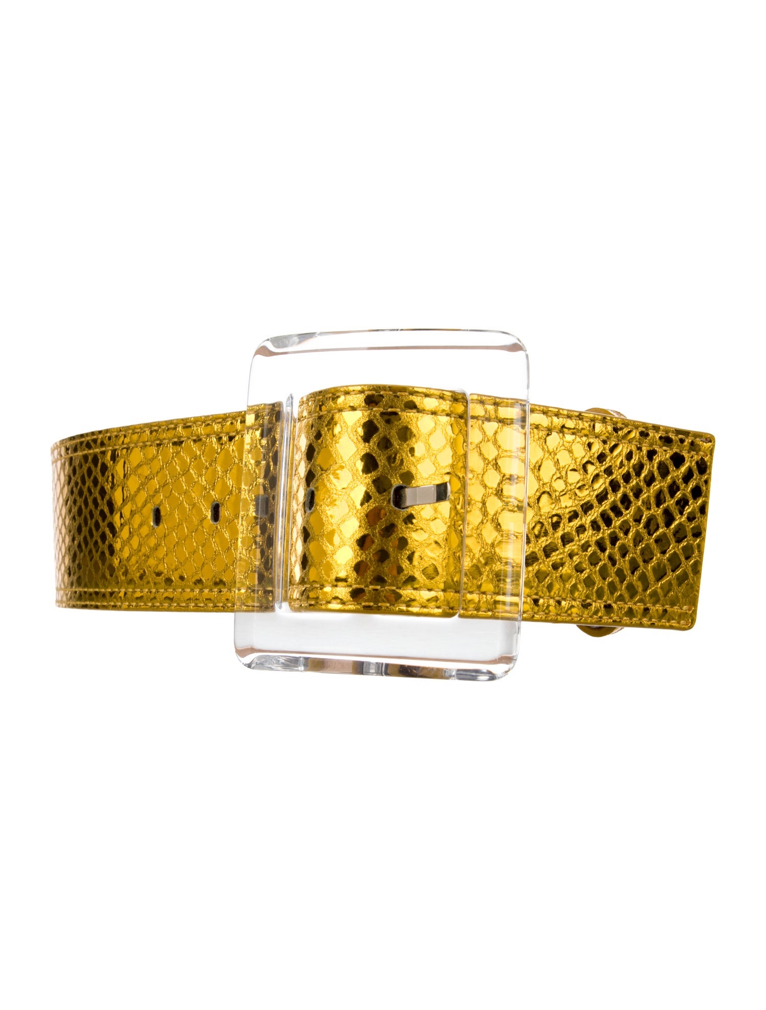 Veronica Beard Wide Embossed Leather Waist Belt